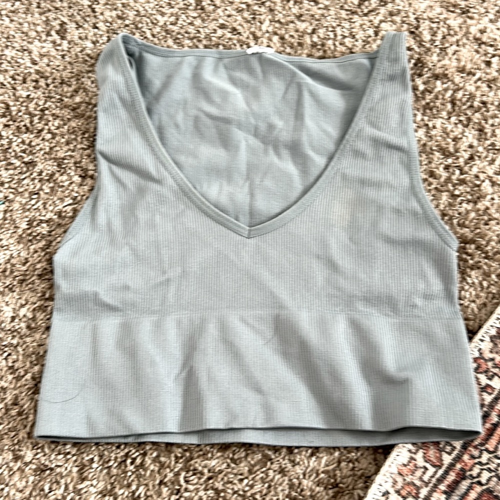 Blue crop top